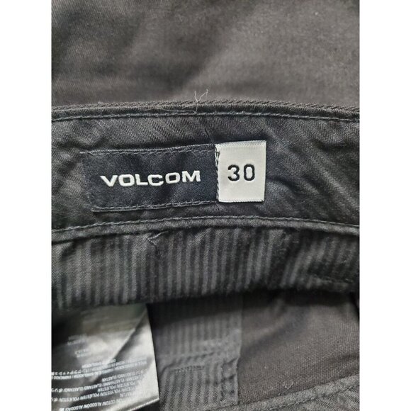 Volcom VMonty Men's Chino Shorts Size 30 Black Stretch Preppy Classic Black Surf - Picture 8 of 11